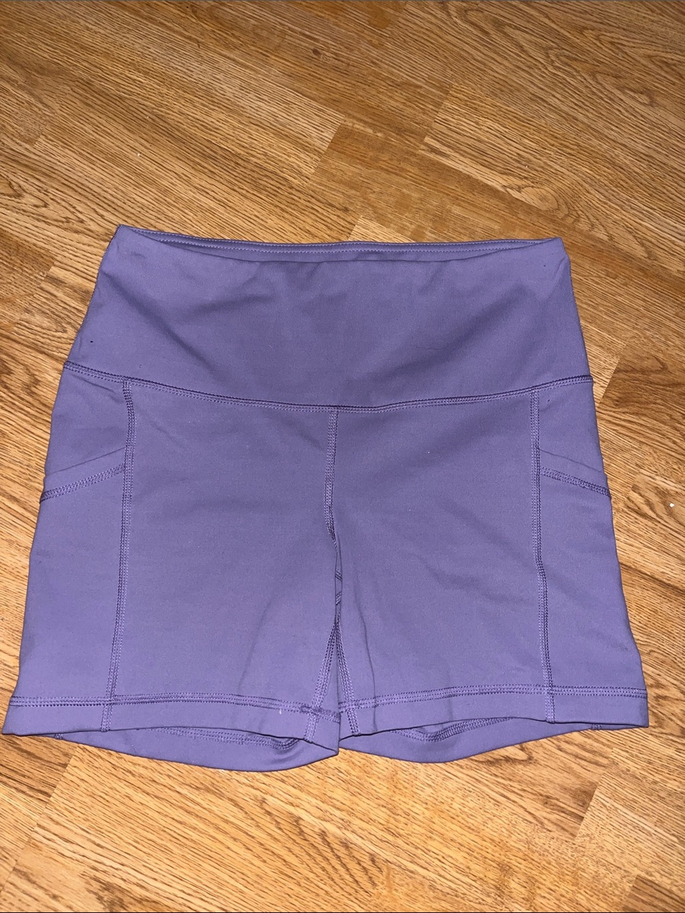 Yogalicious Lavender High-Waist Athletic Bike Shorts